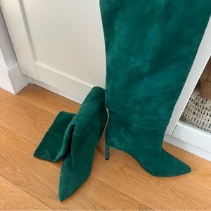 Green Suede Boots